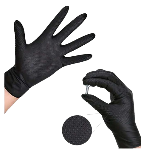 [9Mil] Pro Work Guide Heavy-Duty Diamond Grip Nitrile Gloves | Case of (1000)