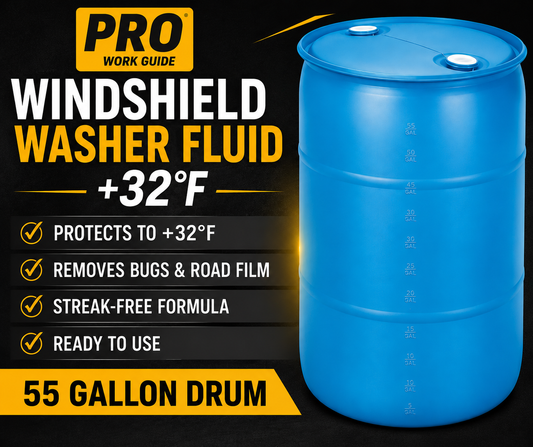 Windshield Washer Fluid (+32°F) – 55 Gallon