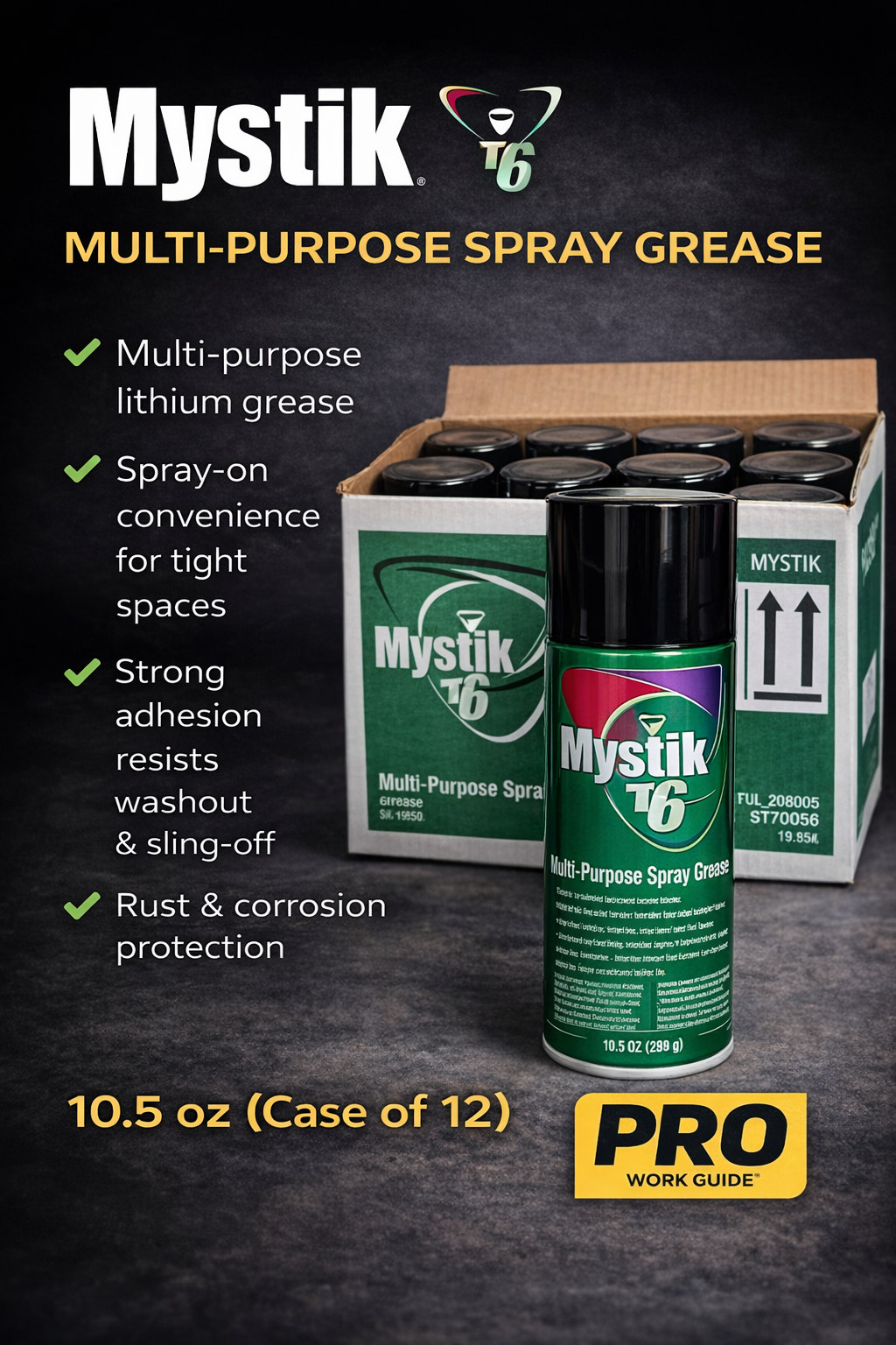Mystik JT-6 Multi-Purpose Spray Grease 10.5 oz (Case of 12)