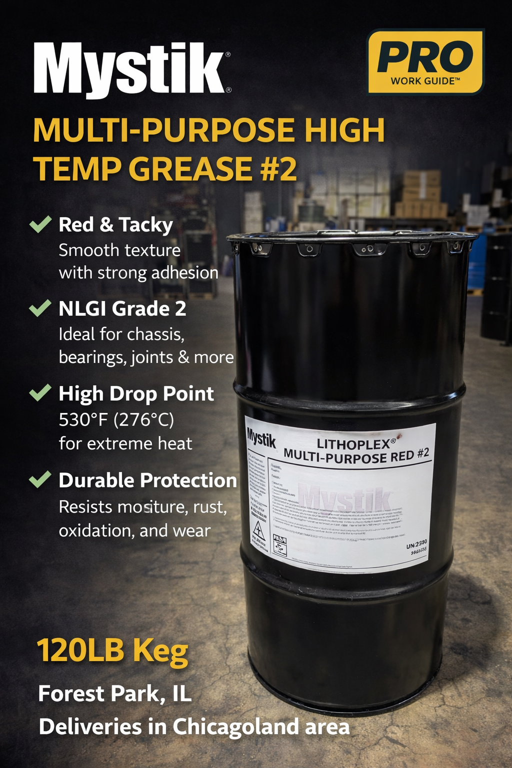 Mystik® Multi-Purpose High Temp Grease #2 120LB Keg