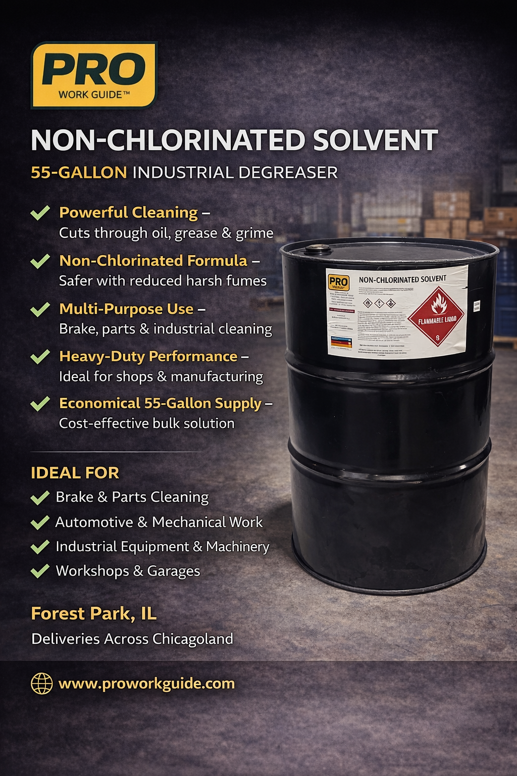 Cleaning & Degreasing Solvent 55 Gallon (Brake Cleaner)