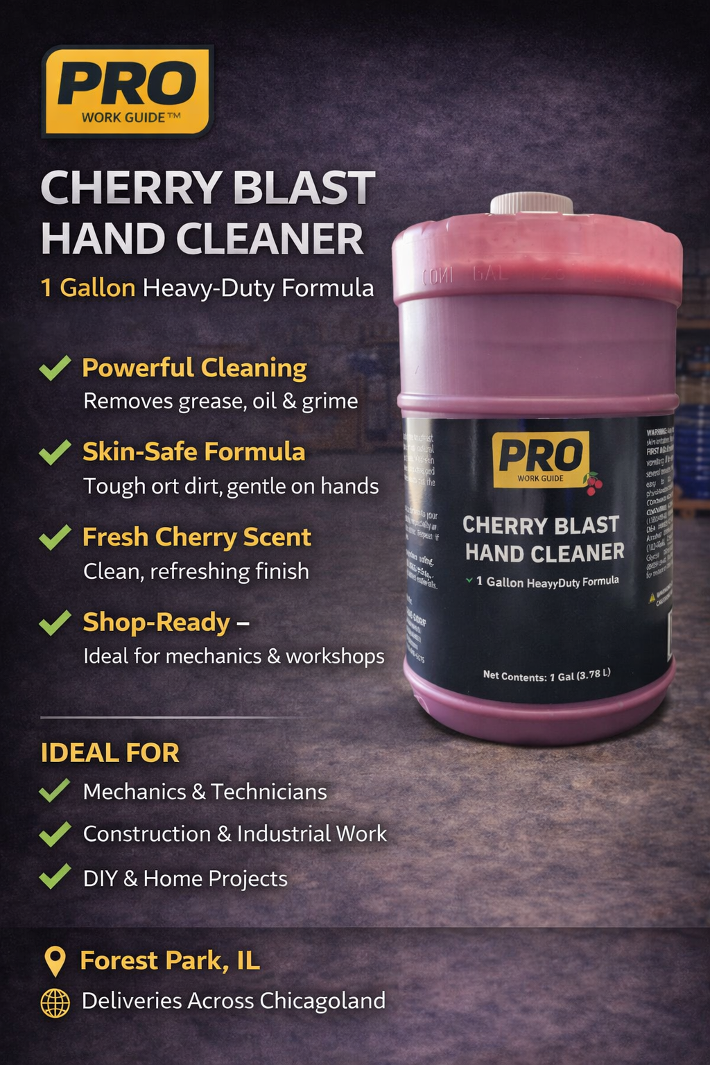 Cherry Blast Hand Cleaner – 1 Gal