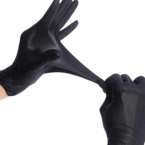 [8Mil] Pro Work Guide Black Full Textured Nitrile Gloves |  Box of (100)
